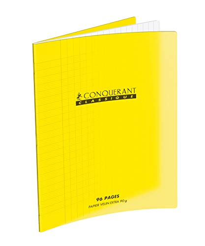 Conquérant Schulheft groß kariert 96 Seiten, 24 x 32 cm, 24 x 32 cm, gelb von Conquérant