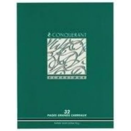 Eroberer 92027 Notizbuch Klassische Biese Gebrauch Scolaire Decke Lack Karte liegend A4 Papier Grün von Conquérant