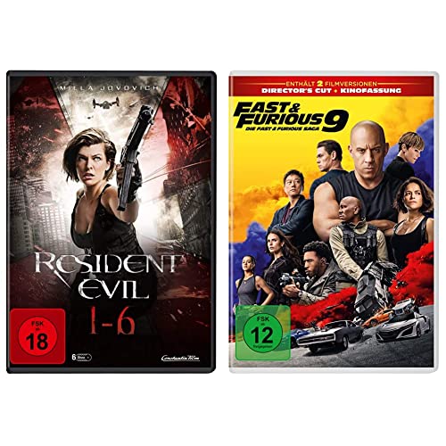 Resident Evil 1-6 [6 DVDs] & Fast & Furious 9 (Director's Cut + Kinofassung) von Constantin Film (Universal Pictures)