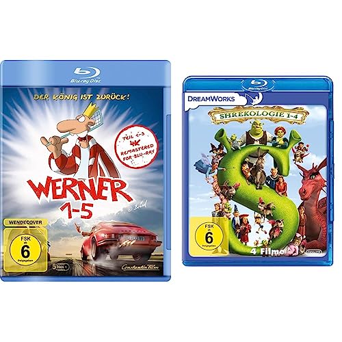 Werner 1-5 - Königbox [Blu-ray] & Shrekologie 1-4 [Blu-ray] von Constantin Film (Universal Pictures)