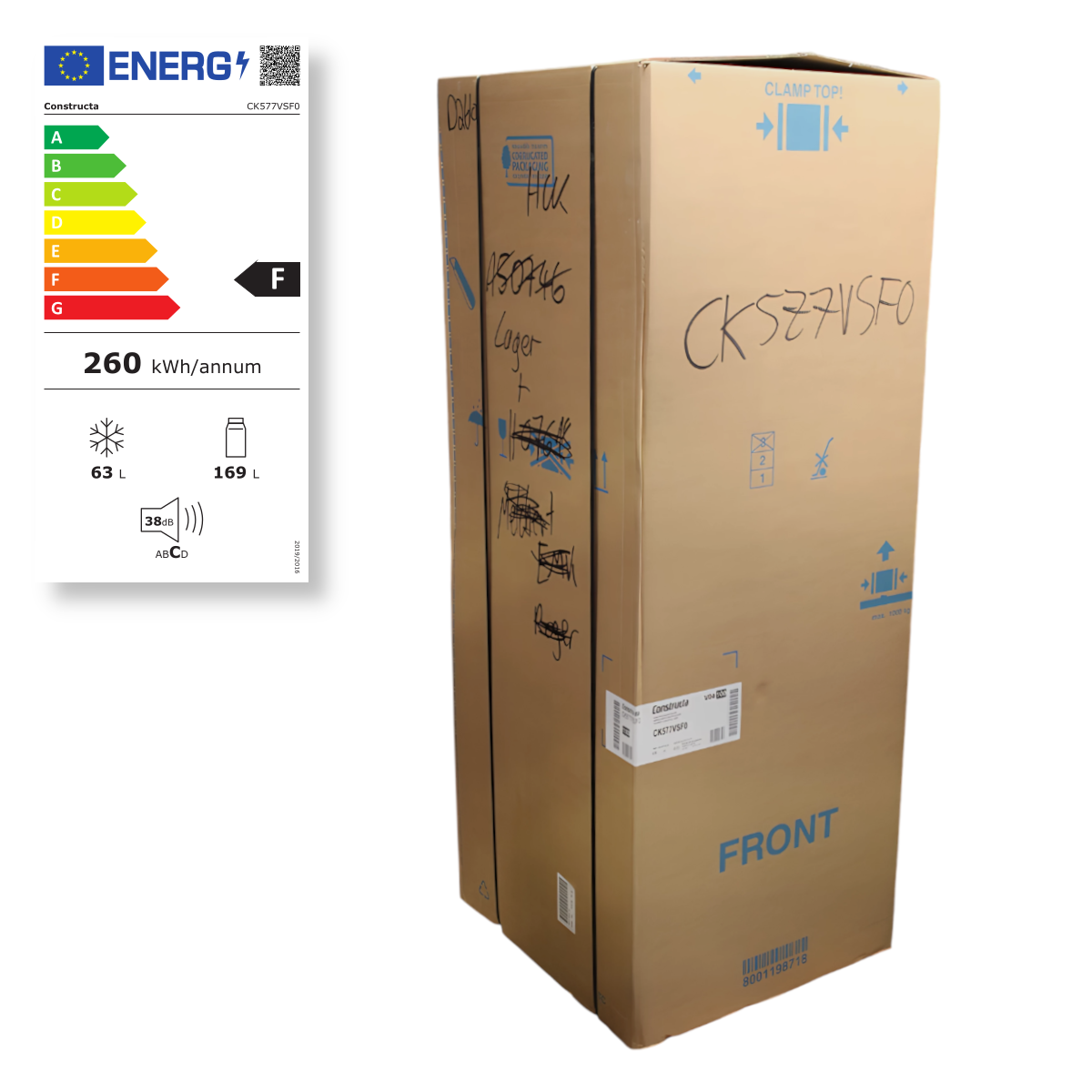 Constructa CK577VSF0 Einbau Kühl Gefrier Kombination Kühlschrank 157,8 x 54,1c Constructa CK577VSF0 Einbau Kühl Gefrier Kombination Kühlschrank 157,8 x 54,1c von Constructa