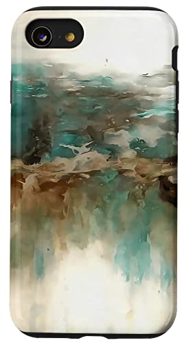 Eine himmlische weltfremde und spirituelle abstrakte Landschaft v2 Hülle für iPhone SE (2020) / 7 / 8 von Contemporary Abstract Art Gifts And Tees by taiche