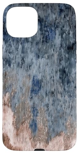 Inkwell Blue and Greige Abstraktes Kunstwerk Hülle für iPhone 15 Plus von Contemporary Abstract Art Gifts And Tees by taiche