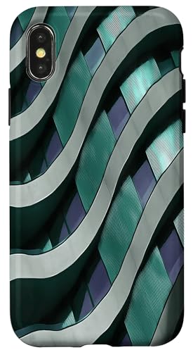 Urban Curves and Lines Abstrakte Kunst in französischem Blau und Grau Hülle für iPhone X/XS Urban Curves and Lines Abstrakte Kunst in französischem Blau und Grau Hülle für iPhone X/XS von Contemporary Abstract Art Gifts And Tees by taiche