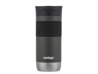 CONTIGO Thermobecher Byron 2.0 SNAPSEAL 470ml Sake, Schwarz, Grau, Edelstahl, 6 h, 12 h, 470 ml, 83 mm von Contigo