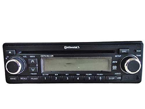 12 Volt PKW Auto Radio, RDS-Tuner, CD, MP3, WMA, USB, 12V CD7416U-OR von Continental