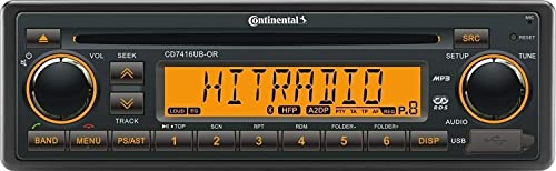 Continental CD7416UB-OR - CD/MP3-Autoradio mit Bluetooth/USB/AUX-IN von Continental