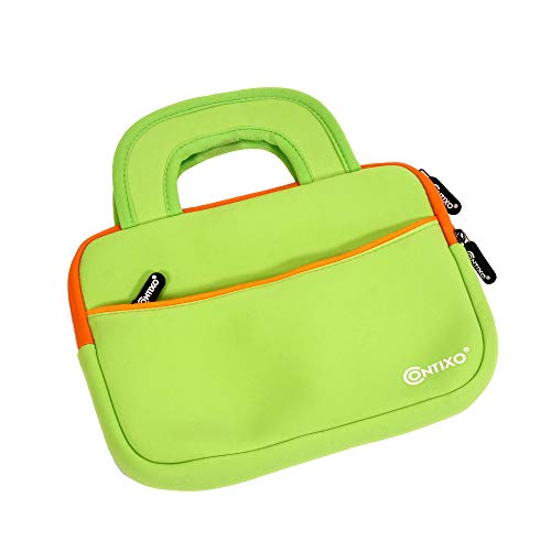 Contixo 10 "Tablet Sleeve Bag Kompatibel für K101 Kids Tablet, Amazon Fire HD 10 Kids Edition, Kindle Fire HD 10,1 Zoll mit Zubehörtasche (grün) von Contixo