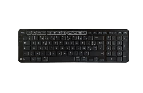 Contour Balance Keyboard Black Wireless | Kabellose Tastatur mit Bluetooth-Empfänger | Französisches Layout | Super Slim | Ziffernblock + Multimedia-Tasten | Haus und Büro | für Windows und Mac Contour Balance Keyboard Black Wireless | Kabellose Tastatur mit Bluetooth-Empfänger | Französisches Layout | Super Slim | Ziffernblock + Multimedia-Tasten | Haus und Büro | für Windows und Mac von Contour