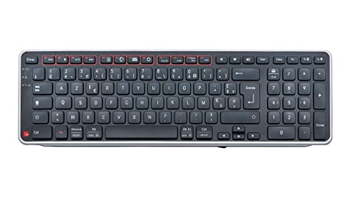 Contour Balance Keyboard Wireless | Kabellose Tastatur mit Bluetooth-Empfänger | Französisches Layout | Super Slim | Ziffernblock + Multimedia-Tasten | Haus und Büro | für Windows und Mac von Contour
