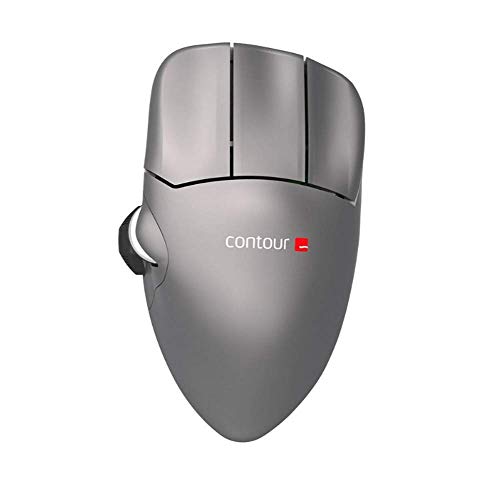 Contour Maus für Mac und PC (Rechts, 1200dpi, USB) Größe S grau-metallic von Contour