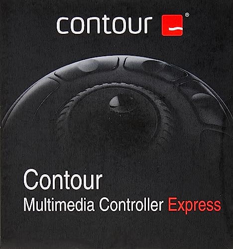 Contour Multimedia Controller Xpress | Ergonomisches Jog Wheel für Video/Music/Bildbearbeitung | USB-Multimedia Controller für PC + Mac | 5 programmierbare Tasten | Jog-Ring mit 7 Geschwindigkeiten von Contour