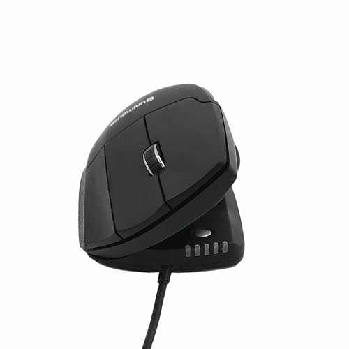 Contour Unimouse Ergonomische Vertikal-Maus - Einstellbarer Winkel von 35°-70°, anpassbare Daumenauflage, verkabelt, 6 programmierbare Tasten, ideal für ganztägigen Komfort bei der Arbeit von Contour