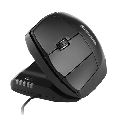 Contour Unimouse Ergonomische Vertikal-Maus für die Linke Hand - Einstellbarer Winkel 35°-70°, anpassbare Daumenauflage, verkabelt, 6 programmierbare Tasten, ganztägiger Komfort und Schmerzlinderung Contour Unimouse Ergonomische Vertikal-Maus für die Linke Hand - Einstellbarer Winkel 35°-70°, anpassbare Daumenauflage, verkabelt, 6 programmierbare Tasten, ganztägiger Komfort und Schmerzlinderung von Contour
