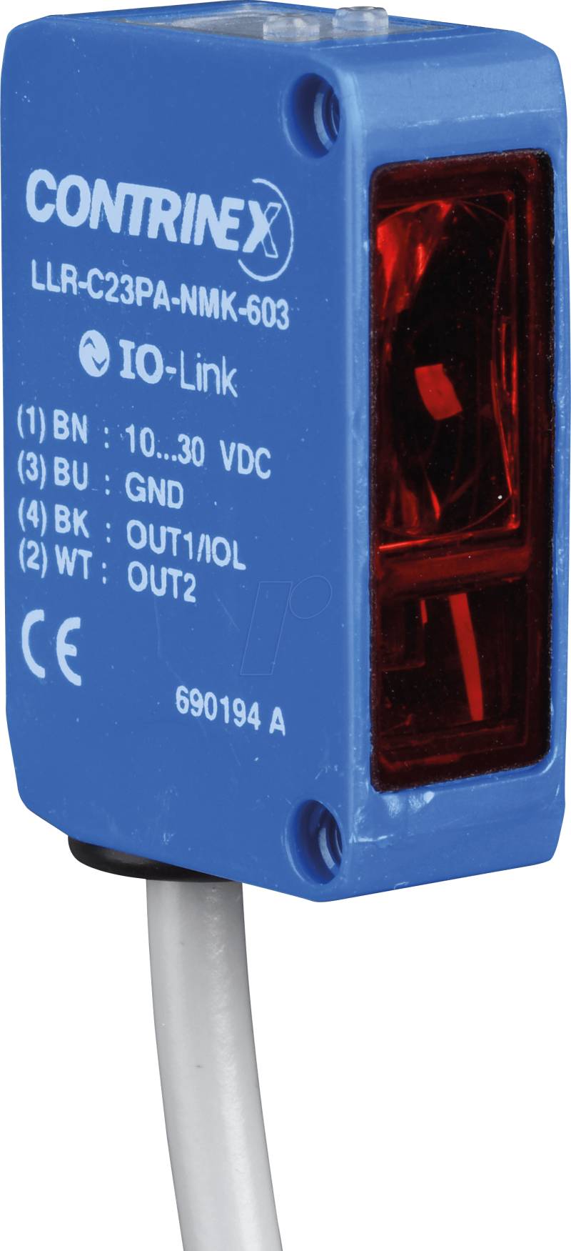 LLR C23PA NMK603 - Lichtschranke, 0 - 25.000 mm, PNP, Hell-An/IO-Link, Dunkel-An von Contrinex