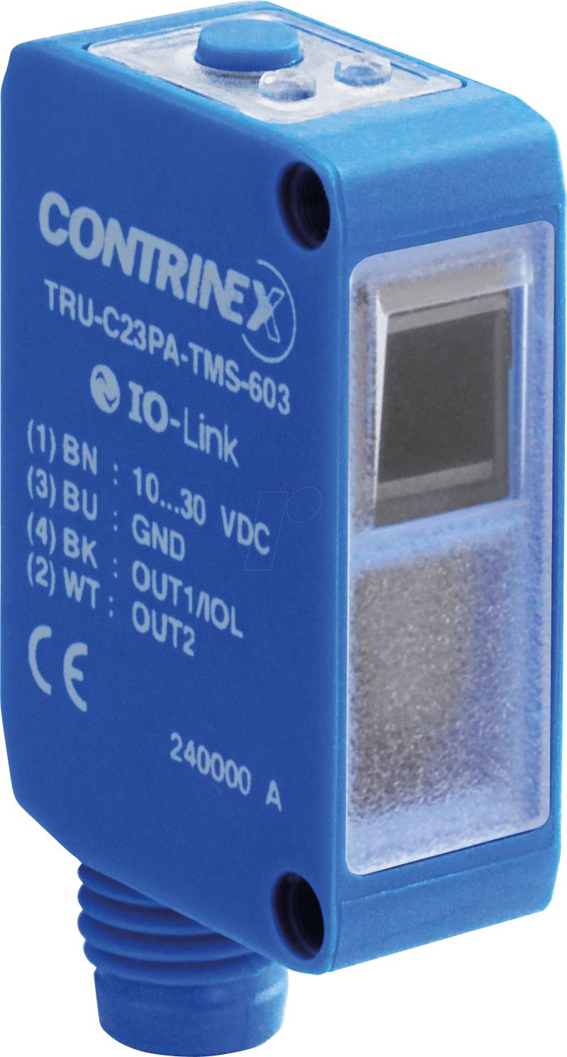 TRU C23PA TMS603 - UV-Reflexlichttaster, C23 Bauform bis 1200mm Reichweite von Contrinex
