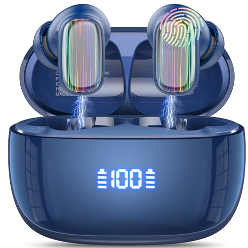 Conyat Bluetooth Kopfhörer, Kopfhörer Kabellos Bluetooth 5.4 In Ear Kopfhörer mit 4 ENC Lärmreduzierung Mic, 40H Kabellose Kopfhörer Tiefer Bass, IP7 Wasserdicht Ohrhörer, LED Anzeige, Blau Conyat Bluetooth Kopfhörer, Kopfhörer Kabellos Bluetooth 5.4 In Ear Kopfhörer mit 4 ENC Lärmreduzierung Mic, 40H Kabellose Kopfhörer Tiefer Bass, IP7 Wasserdicht Ohrhörer, LED Anzeige, Blau von Conyat