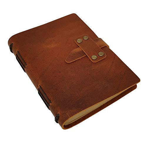 Handcraft Leder-Tagebuch mit liniertem Papier, 120 Blatt Kraftseiten, Lederbandverschluss, Hellbraun, 12,7 x 17,8 cm Handcraft Leder-Tagebuch mit liniertem Papier, 120 Blatt Kraftseiten, Lederbandverschluss, Hellbraun, 12,7 x 17,8 cm von CooLeathor