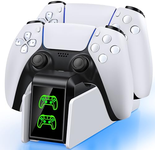 PS5 Controller Ladestation, Dualsense Controller Ladeständer mit LED Anzeige, 3 Stunden Laden Schnellladestation für Playstation 5 Controller, PS5 Zubehör für Playstation 5 PS5 Controller Ladestation, Dualsense Controller Ladeständer mit LED Anzeige, 3 Stunden Laden Schnellladestation für Playstation 5 Controller, PS5 Zubehör für Playstation 5 von Coogamefly