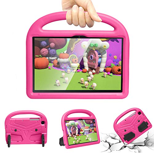 Cookk Schutzhülle für Samsung Galaxy Tab A7 10.4 2020 Hülle SM-T500/T505/T507, leicht, stoßfester Griff, einzigartiger Ständer, Schutzhülle für Kinder SM-T500 10,4 Zoll Tablet 2020, Pink von Cookk