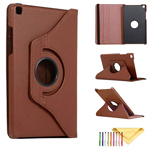 Schutzhülle für Samsung Galaxy Tab A 8.0 2019 Release Model T290 T295 T297 - Cookk Flip 360 drehbar Multi-Winkel Stand Case Hard PC Slim Fit Back Cover for 2019 SM-T290#001 Brown von Cookk