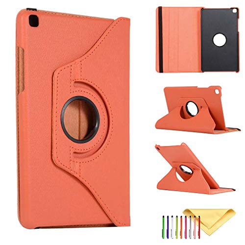 Schutzhülle für Samsung Galaxy Tab A 8.0 2019 Release Model T290 T295 T297 - Cookk Flip 360 drehbar Multi-Winkel Stand Case Hard PC Slim Fit Back Cover for 2019 SM-T290#001 Orange von Cookk