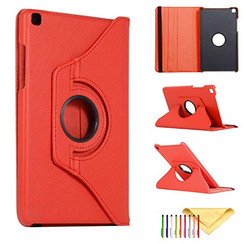 Schutzhülle für Samsung Galaxy Tab A 8.0 2019 Release Model T290 T295 T297 - Cookk Flip 360 drehbar Multi-Winkel Stand Case Hard PC Slim Fit Back Cover for 2019 SM-T290#001 Red von Cookk