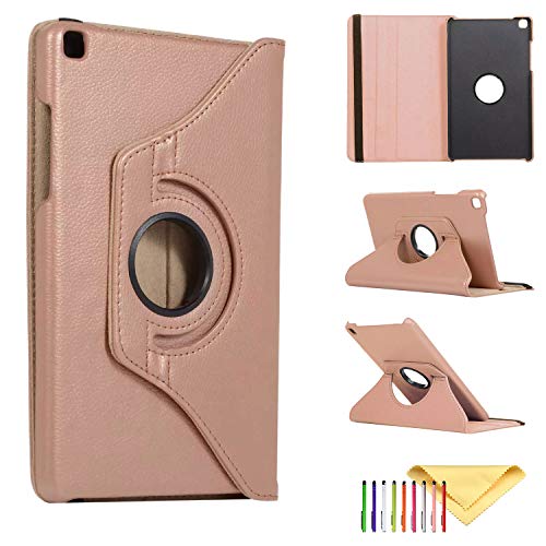 Schutzhülle für Samsung Galaxy Tab A 8.0 2019 Release Model T290 T295 T297 - Cookk Flip 360 drehbar Multi-Winkel Stand Case Hard PC Slim Fit Back Cover for 2019 SM-T290#001 Rosegold von Cookk