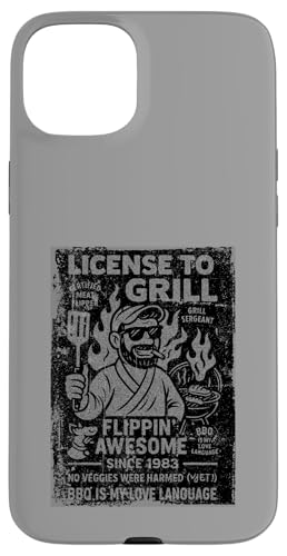 Grillen im Vintage-Stil seit 1983 Lustiger BBQ-Dad Hülle für iPhone 15 Plus Grillen im Vintage-Stil seit 1983 Lustiger BBQ-Dad Hülle für iPhone 15 Plus von Cookout Grilling Tees For PItmasters Store