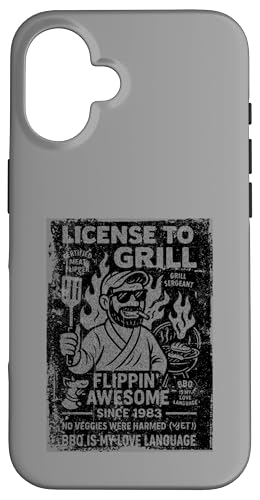 Grillen im Vintage-Stil seit 1983 Lustiger BBQ-Dad Hülle für iPhone 16 Grillen im Vintage-Stil seit 1983 Lustiger BBQ-Dad Hülle für iPhone 16 von Cookout Grilling Tees For PItmasters Store