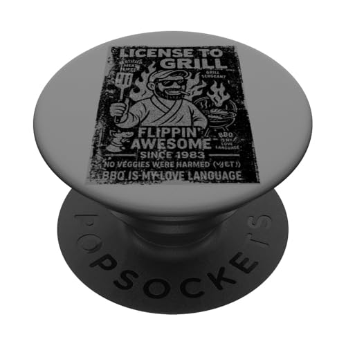 Grillen im Vintage-Stil seit 1983 Lustiger BBQ-Dad PopSockets Klebender PopGrip Grillen im Vintage-Stil seit 1983 Lustiger BBQ-Dad PopSockets Klebender PopGrip von Cookout Grilling Tees For PItmasters Store