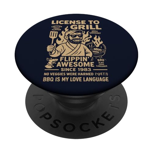 Vintage Grilllegende seit 1983 Funny BBQ Chef PopSockets Klebender PopGrip Vintage Grilllegende seit 1983 Funny BBQ Chef PopSockets Klebender PopGrip von Cookout Grilling Tees For PItmasters Store