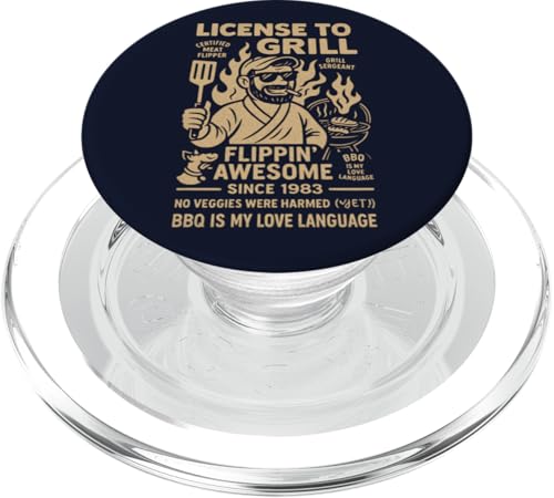 Vintage Grilllegende seit 1983 Funny BBQ Chef PopSockets PopGrip für MagSafe Vintage Grilllegende seit 1983 Funny BBQ Chef PopSockets PopGrip für MagSafe von Cookout Grilling Tees For PItmasters Store
