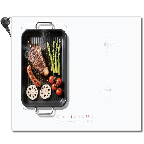Induktionskochfeld 4 Platten mit Stecker, Cooksir Weiß Induktions Kochfed Autark, Einbau 60CM, 3500W, Slider-Touch-Steuerung, Pause, 99-Minuten-Timer, Boost-Funktion, 230V Induktionskochfeld 4 Platten mit Stecker, Cooksir Weiß Induktions Kochfed Autark, Einbau 60CM, 3500W, Slider-Touch-Steuerung, Pause, 99-Minuten-Timer, Boost-Funktion, 230V von Cooksir