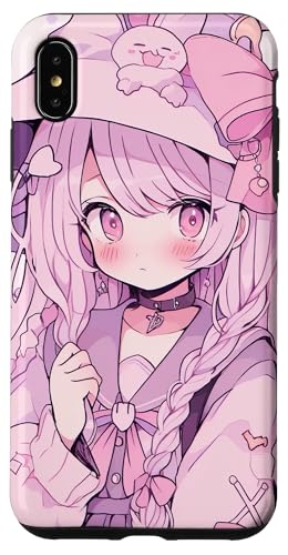 Hülle für iPhone XS Max Anime Girl Kawaii Hexe Charakter Pink Japanische Manga von Cool Accessories For Your Phone