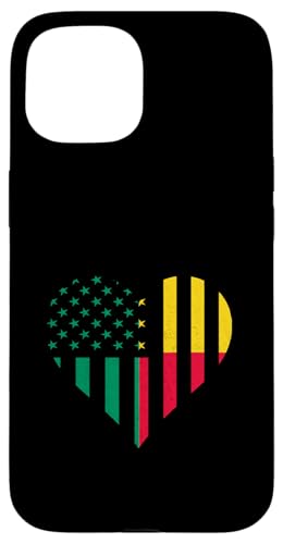 Benin Flagge Herz USA Amerika Beninese Pride Beninese Roots Hülle für iPhone 15 Benin Flagge Herz USA Amerika Beninese Pride Beninese Roots Hülle für iPhone 15 von Cool Beninese Roots Benin