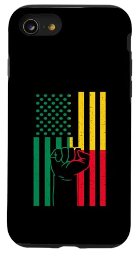 Benin Handfist Amerika USA Beninesische Wurzeln Beninesische Flagge Hülle für iPhone SE (2020) / 7 / 8 von Cool Beninese Roots Benin