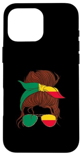 Benin Unordentliches Haarbrötchen für Mädchen Beninese Pride Beninese Roots Hülle für iPhone 16 Pro Max Benin Unordentliches Haarbrötchen für Mädchen Beninese Pride Beninese Roots Hülle für iPhone 16 Pro Max von Cool Beninese Roots Benin