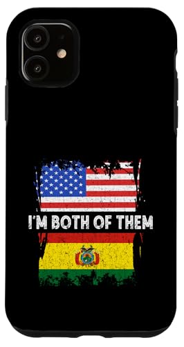 Bolivien Flagge I'm Both Of Them Bolivian Pride Bolivian Roots Hülle für iPhone 11 von Cool Bolivian Roots Bolivia