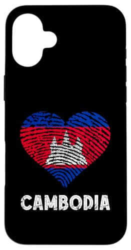 Kambodscha-Flagge Herz Daumen Kambodschanischer Stolz Kambodschanische Wurzeln Hülle für iPhone 16 Plus Kambodscha-Flagge Herz Daumen Kambodschanischer Stolz Kambodschanische Wurzeln Hülle für iPhone 16 Plus von Cool Cambodian Roots Cambodia