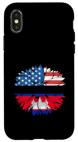 Kambodscha-Flagge Sonnenblume I'm Both Of Them Cambodian Pride Hülle für iPhone X/XS Kambodscha-Flagge Sonnenblume I'm Both Of Them Cambodian Pride Hülle für iPhone X/XS von Cool Cambodian Roots Cambodia