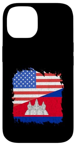 Kambodscha-Flagge USA Amerika Kambodschanischer Stolz Kambodschanische Wurzeln Hülle für iPhone 14 von Cool Cambodian Roots Cambodia