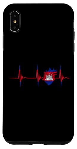 Kambodscha Herzschlag EKG Pulse Kambodschanisches Herz Kambodschanische Wurzeln Hülle für iPhone XS Max Kambodscha Herzschlag EKG Pulse Kambodschanisches Herz Kambodschanische Wurzeln Hülle für iPhone XS Max von Cool Cambodian Roots Cambodia