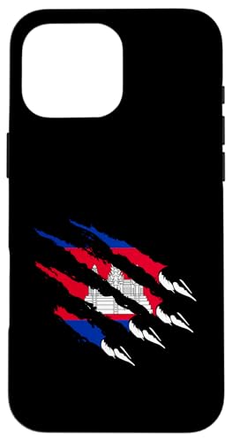 Kambodschanische Flagge Kambodschanische Wurzeln Klaue Kambodschanischer Stolz Kambodscha Hülle für iPhone 16 Pro Max Kambodschanische Flagge Kambodschanische Wurzeln Klaue Kambodschanischer Stolz Kambodscha Hülle für iPhone 16 Pro Max von Cool Cambodian Roots Cambodia