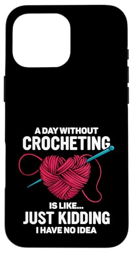 Häkeln Häkeln Hülle für iPhone 16 Pro Max Häkeln Häkeln Hülle für iPhone 16 Pro Max von Cool Crocheting Supplies & Fun Crochet Stuff