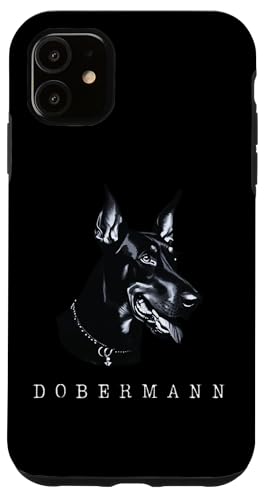 Vintage Dobermann Hund Dobermann Dobermann Pinscherkopf Hülle für iPhone 11 von Cool Dobermann Dog Spot
