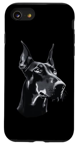 Vintage Dobermann Hund Dobermann Dobermann Pinscherkopf Hülle für iPhone SE (2020) / 7 / 8 von Cool Dobermann Dog Spot