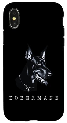 Vintage Dobermann Hund Dobermann Dobermann Pinscherkopf Hülle für iPhone X/XS von Cool Dobermann Dog Spot