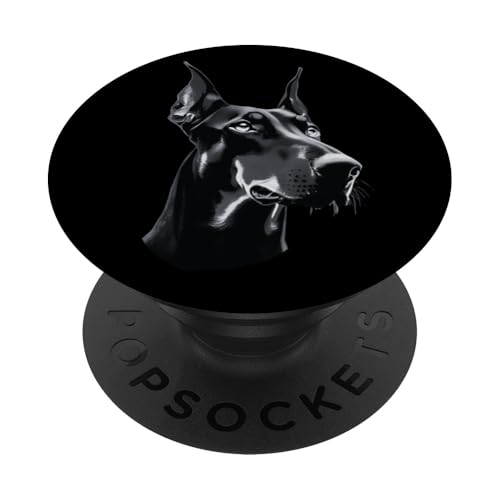 Vintage Dobermann Hund Dobermann Dobermann Pinscherkopf PopSockets Klebender PopGrip von Cool Dobermann Dog Spot