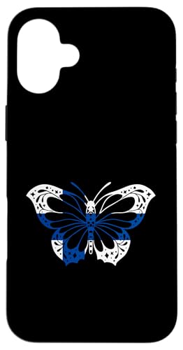 Finnische Wurzeln, finnische Flagge, Schmetterling, Finnischer Stolz, Finnland Hülle für iPhone 16 Plus Finnische Wurzeln, finnische Flagge, Schmetterling, Finnischer Stolz, Finnland Hülle für iPhone 16 Plus von Cool Finnish Roots Finland
